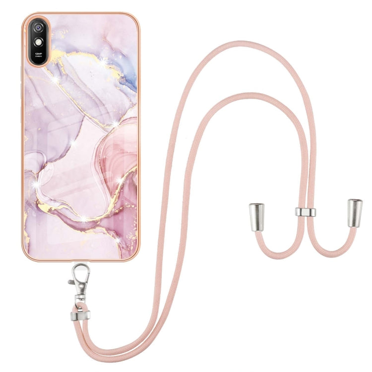 Electroplating Marble Pattern IMD TPU Shockproof Case with Neck Lanyard, For Xiaomi Redmi 9A, For Xiaomi Redmi Note 10 Pro/Note 10 Pro Max, For Xiaomi Redmi Note 10s / Note 10 4G, For Xiaomi Poco X3 NFC