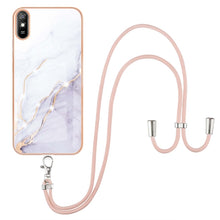 Load image into Gallery viewer, Electroplating Marble Pattern IMD TPU Shockproof Case with Neck Lanyard, For Xiaomi Redmi 9A, For Xiaomi Redmi Note 10 Pro/Note 10 Pro Max, For Xiaomi Redmi Note 10s / Note 10 4G, For Xiaomi Poco X3 NFC