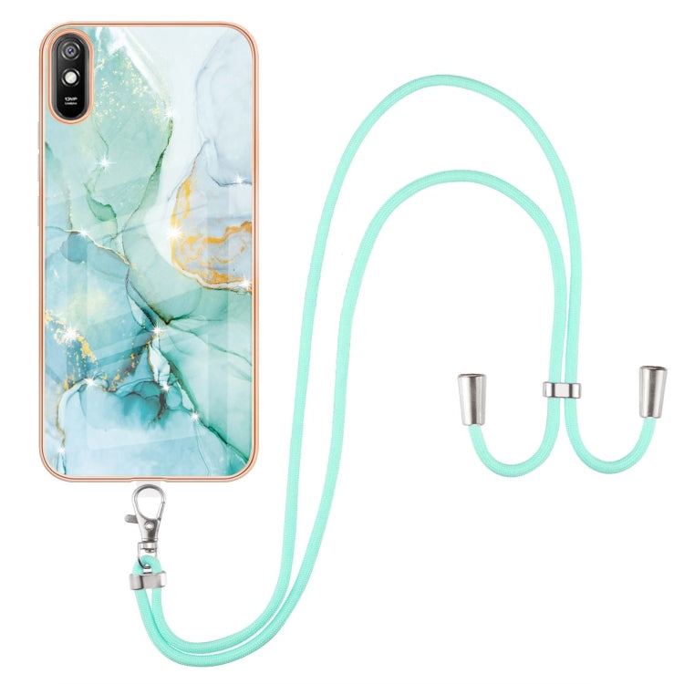 Electroplating Marble Pattern IMD TPU Shockproof Case with Neck Lanyard, For Xiaomi Redmi 9A, For Xiaomi Redmi Note 10 Pro/Note 10 Pro Max, For Xiaomi Redmi Note 10s / Note 10 4G, For Xiaomi Poco X3 NFC