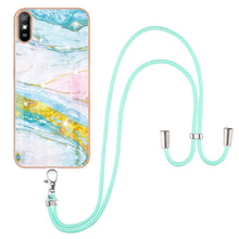 Load image into Gallery viewer, Electroplating Marble Pattern IMD TPU Shockproof Case with Neck Lanyard, For Xiaomi Redmi 9A, For Xiaomi Redmi Note 10 Pro/Note 10 Pro Max, For Xiaomi Redmi Note 10s / Note 10 4G, For Xiaomi Poco X3 NFC