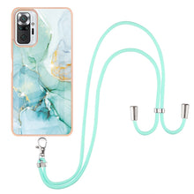 Load image into Gallery viewer, Electroplating Marble Pattern IMD TPU Shockproof Case with Neck Lanyard, For Xiaomi Redmi 9A, For Xiaomi Redmi Note 10 Pro/Note 10 Pro Max, For Xiaomi Redmi Note 10s / Note 10 4G, For Xiaomi Poco X3 NFC