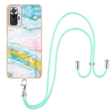 Load image into Gallery viewer, Electroplating Marble Pattern IMD TPU Shockproof Case with Neck Lanyard, For Xiaomi Redmi 9A, For Xiaomi Redmi Note 10 Pro/Note 10 Pro Max, For Xiaomi Redmi Note 10s / Note 10 4G, For Xiaomi Poco X3 NFC