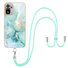 Load image into Gallery viewer, Electroplating Marble Pattern IMD TPU Shockproof Case with Neck Lanyard, For Xiaomi Redmi 9A, For Xiaomi Redmi Note 10 Pro/Note 10 Pro Max, For Xiaomi Redmi Note 10s / Note 10 4G, For Xiaomi Poco X3 NFC