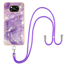 Load image into Gallery viewer, Electroplating Marble Pattern IMD TPU Shockproof Case with Neck Lanyard, For Xiaomi Redmi 9A, For Xiaomi Redmi Note 10 Pro/Note 10 Pro Max, For Xiaomi Redmi Note 10s / Note 10 4G, For Xiaomi Poco X3 NFC