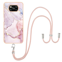 Load image into Gallery viewer, Electroplating Marble Pattern IMD TPU Shockproof Case with Neck Lanyard, For Xiaomi Redmi 9A, For Xiaomi Redmi Note 10 Pro/Note 10 Pro Max, For Xiaomi Redmi Note 10s / Note 10 4G, For Xiaomi Poco X3 NFC