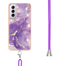 Load image into Gallery viewer, Electroplating Marble Pattern IMD TPU Shockproof Case with Neck Lanyard, For Samsung Galaxy S21 5G, For Samsung Galaxy S21+ 5G, For Samsung Galaxy S21 Ultra 5G, For Samsung Galaxy S20 FE 5G / 4G, For Samsung Galaxy S21 FE 5G, For Samsung Galaxy S20    ...