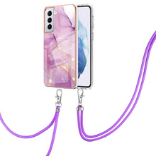 Load image into Gallery viewer, Electroplating Marble Pattern IMD TPU Shockproof Case with Neck Lanyard, For Samsung Galaxy S21 5G, For Samsung Galaxy S21+ 5G, For Samsung Galaxy S21 Ultra 5G, For Samsung Galaxy S20 FE 5G / 4G, For Samsung Galaxy S21 FE 5G, For Samsung Galaxy S20    ...