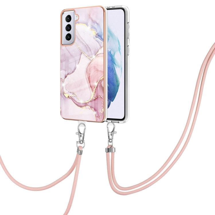 Electroplating Marble Pattern IMD TPU Shockproof Case with Neck Lanyard, For Samsung Galaxy S21 5G, For Samsung Galaxy S21+ 5G, For Samsung Galaxy S21 Ultra 5G, For Samsung Galaxy S20 FE 5G / 4G, For Samsung Galaxy S21 FE 5G, For Samsung Galaxy S20    ...