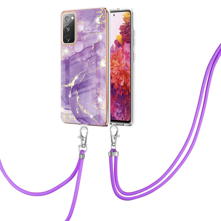 Electroplating Marble Pattern IMD TPU Shockproof Case with Neck Lanyard, For Samsung Galaxy S21 5G, For Samsung Galaxy S21+ 5G, For Samsung Galaxy S21 Ultra 5G, For Samsung Galaxy S20 FE 5G / 4G, For Samsung Galaxy S21 FE 5G, For Samsung Galaxy S20    ...