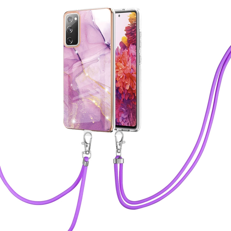 Electroplating Marble Pattern IMD TPU Shockproof Case with Neck Lanyard, For Samsung Galaxy S21 5G, For Samsung Galaxy S21+ 5G, For Samsung Galaxy S21 Ultra 5G, For Samsung Galaxy S20 FE 5G / 4G, For Samsung Galaxy S21 FE 5G, For Samsung Galaxy S20    ...