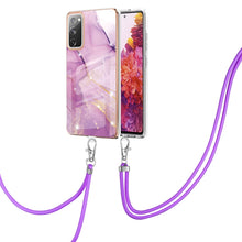 Load image into Gallery viewer, Electroplating Marble Pattern IMD TPU Shockproof Case with Neck Lanyard, For Samsung Galaxy S21 5G, For Samsung Galaxy S21+ 5G, For Samsung Galaxy S21 Ultra 5G, For Samsung Galaxy S20 FE 5G / 4G, For Samsung Galaxy S21 FE 5G, For Samsung Galaxy S20    ...