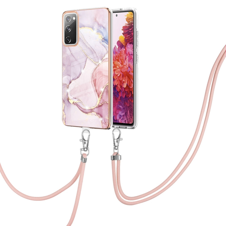Electroplating Marble Pattern IMD TPU Shockproof Case with Neck Lanyard, For Samsung Galaxy S21 5G, For Samsung Galaxy S21+ 5G, For Samsung Galaxy S21 Ultra 5G, For Samsung Galaxy S20 FE 5G / 4G, For Samsung Galaxy S21 FE 5G, For Samsung Galaxy S20    ...