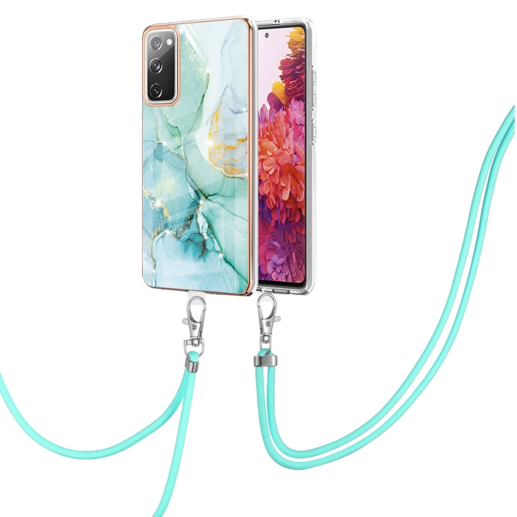 Electroplating Marble Pattern IMD TPU Shockproof Case with Neck Lanyard, For Samsung Galaxy S21 5G, For Samsung Galaxy S21+ 5G, For Samsung Galaxy S21 Ultra 5G, For Samsung Galaxy S20 FE 5G / 4G, For Samsung Galaxy S21 FE 5G, For Samsung Galaxy S20    ...