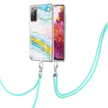 Load image into Gallery viewer, Electroplating Marble Pattern IMD TPU Shockproof Case with Neck Lanyard, For Samsung Galaxy S21 5G, For Samsung Galaxy S21+ 5G, For Samsung Galaxy S21 Ultra 5G, For Samsung Galaxy S20 FE 5G / 4G, For Samsung Galaxy S21 FE 5G, For Samsung Galaxy S20    ...