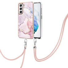 Load image into Gallery viewer, Electroplating Marble Pattern IMD TPU Shockproof Case with Neck Lanyard, For Samsung Galaxy S21 5G, For Samsung Galaxy S21+ 5G, For Samsung Galaxy S21 Ultra 5G, For Samsung Galaxy S20 FE 5G / 4G, For Samsung Galaxy S21 FE 5G, For Samsung Galaxy S20    ...