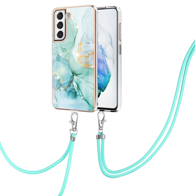 Electroplating Marble Pattern IMD TPU Shockproof Case with Neck Lanyard, For Samsung Galaxy S21 5G, For Samsung Galaxy S21+ 5G, For Samsung Galaxy S21 Ultra 5G, For Samsung Galaxy S20 FE 5G / 4G, For Samsung Galaxy S21 FE 5G, For Samsung Galaxy S20    ...