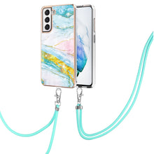 Load image into Gallery viewer, Electroplating Marble Pattern IMD TPU Shockproof Case with Neck Lanyard, For Samsung Galaxy S21 5G, For Samsung Galaxy S21+ 5G, For Samsung Galaxy S21 Ultra 5G, For Samsung Galaxy S20 FE 5G / 4G, For Samsung Galaxy S21 FE 5G, For Samsung Galaxy S20    ...