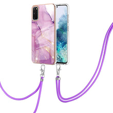 Load image into Gallery viewer, Electroplating Marble Pattern IMD TPU Shockproof Case with Neck Lanyard, For Samsung Galaxy S21 5G, For Samsung Galaxy S21+ 5G, For Samsung Galaxy S21 Ultra 5G, For Samsung Galaxy S20 FE 5G / 4G, For Samsung Galaxy S21 FE 5G, For Samsung Galaxy S20    ...
