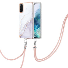 Load image into Gallery viewer, Electroplating Marble Pattern IMD TPU Shockproof Case with Neck Lanyard, For Samsung Galaxy S21 5G, For Samsung Galaxy S21+ 5G, For Samsung Galaxy S21 Ultra 5G, For Samsung Galaxy S20 FE 5G / 4G, For Samsung Galaxy S21 FE 5G, For Samsung Galaxy S20    ...