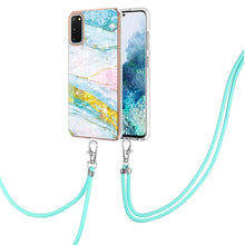 Load image into Gallery viewer, Electroplating Marble Pattern IMD TPU Shockproof Case with Neck Lanyard, For Samsung Galaxy S21 5G, For Samsung Galaxy S21+ 5G, For Samsung Galaxy S21 Ultra 5G, For Samsung Galaxy S20 FE 5G / 4G, For Samsung Galaxy S21 FE 5G, For Samsung Galaxy S20    ...