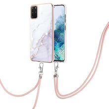 Load image into Gallery viewer, Electroplating Marble Pattern IMD TPU Shockproof Case with Neck Lanyard, For Samsung Galaxy S21 5G, For Samsung Galaxy S21+ 5G, For Samsung Galaxy S21 Ultra 5G, For Samsung Galaxy S20 FE 5G / 4G, For Samsung Galaxy S21 FE 5G, For Samsung Galaxy S20    ...