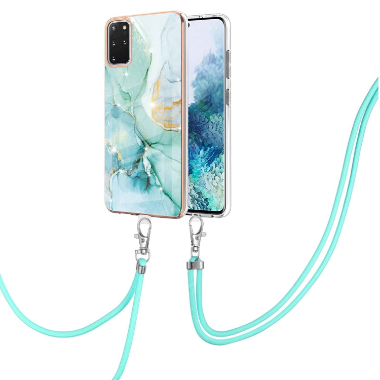 Electroplating Marble Pattern IMD TPU Shockproof Case with Neck Lanyard, For Samsung Galaxy S21 5G, For Samsung Galaxy S21+ 5G, For Samsung Galaxy S21 Ultra 5G, For Samsung Galaxy S20 FE 5G / 4G, For Samsung Galaxy S21 FE 5G, For Samsung Galaxy S20    ...