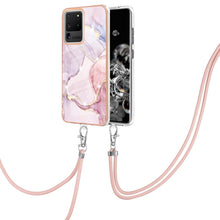 Load image into Gallery viewer, Electroplating Marble Pattern IMD TPU Shockproof Case with Neck Lanyard, For Samsung Galaxy S21 5G, For Samsung Galaxy S21+ 5G, For Samsung Galaxy S21 Ultra 5G, For Samsung Galaxy S20 FE 5G / 4G, For Samsung Galaxy S21 FE 5G, For Samsung Galaxy S20    ...