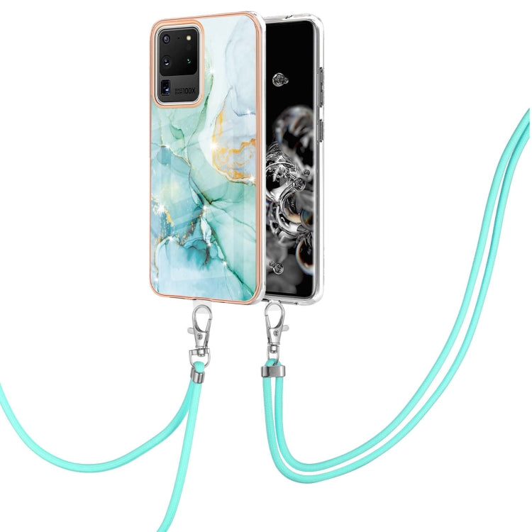 Electroplating Marble Pattern IMD TPU Shockproof Case with Neck Lanyard, For Samsung Galaxy S21 5G, For Samsung Galaxy S21+ 5G, For Samsung Galaxy S21 Ultra 5G, For Samsung Galaxy S20 FE 5G / 4G, For Samsung Galaxy S21 FE 5G, For Samsung Galaxy S20    ...