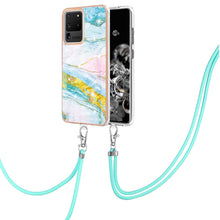 Load image into Gallery viewer, Electroplating Marble Pattern IMD TPU Shockproof Case with Neck Lanyard, For Samsung Galaxy S21 5G, For Samsung Galaxy S21+ 5G, For Samsung Galaxy S21 Ultra 5G, For Samsung Galaxy S20 FE 5G / 4G, For Samsung Galaxy S21 FE 5G, For Samsung Galaxy S20    ...