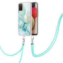 Load image into Gallery viewer, Electroplating Marble Pattern IMD TPU Shockproof Case with Neck Lanyard, For Samsung Galaxy A02s US Version 166mm, For Samsung Galaxy A02s EU Version 164mm, For Samsung Galaxy A03s 166mm, For Samsung Galaxy A11 / M11, For Samsung Galaxy A12            ...