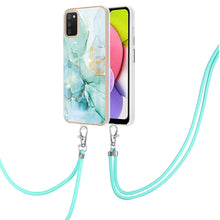 Load image into Gallery viewer, Electroplating Marble Pattern IMD TPU Shockproof Case with Neck Lanyard, For Samsung Galaxy A02s US Version 166mm, For Samsung Galaxy A02s EU Version 164mm, For Samsung Galaxy A03s 166mm, For Samsung Galaxy A11 / M11, For Samsung Galaxy A12            ...