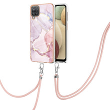 Load image into Gallery viewer, Electroplating Marble Pattern IMD TPU Shockproof Case with Neck Lanyard, For Samsung Galaxy A02s US Version 166mm, For Samsung Galaxy A02s EU Version 164mm, For Samsung Galaxy A03s 166mm, For Samsung Galaxy A11 / M11, For Samsung Galaxy A12            ...