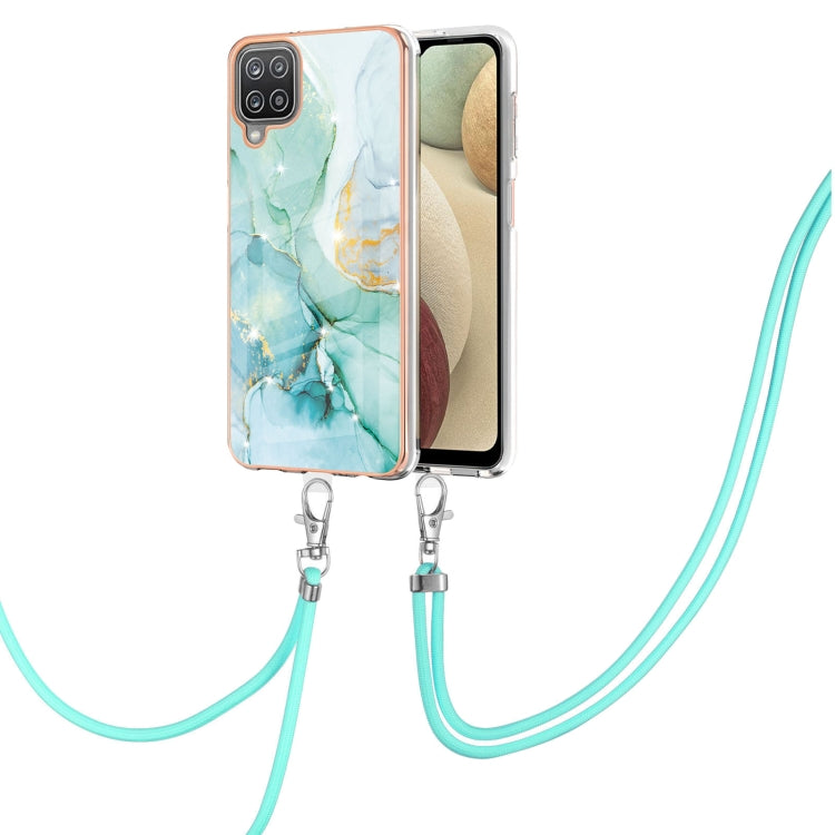 Electroplating Marble Pattern IMD TPU Shockproof Case with Neck Lanyard, For Samsung Galaxy A02s US Version 166mm, For Samsung Galaxy A02s EU Version 164mm, For Samsung Galaxy A03s 166mm, For Samsung Galaxy A11 / M11, For Samsung Galaxy A12            ...