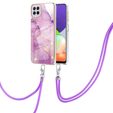 Load image into Gallery viewer, Electroplating Marble Pattern IMD TPU Shockproof Case with Neck Lanyard, For Samsung Galaxy A02s US Version 166mm, For Samsung Galaxy A02s EU Version 164mm, For Samsung Galaxy A03s 166mm, For Samsung Galaxy A11 / M11, For Samsung Galaxy A12            ...