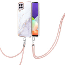 Load image into Gallery viewer, Electroplating Marble Pattern IMD TPU Shockproof Case with Neck Lanyard, For Samsung Galaxy A02s US Version 166mm, For Samsung Galaxy A02s EU Version 164mm, For Samsung Galaxy A03s 166mm, For Samsung Galaxy A11 / M11, For Samsung Galaxy A12            ...