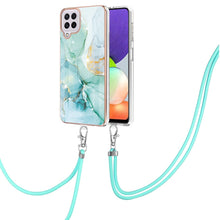 Load image into Gallery viewer, Electroplating Marble Pattern IMD TPU Shockproof Case with Neck Lanyard, For Samsung Galaxy A02s US Version 166mm, For Samsung Galaxy A02s EU Version 164mm, For Samsung Galaxy A03s 166mm, For Samsung Galaxy A11 / M11, For Samsung Galaxy A12            ...