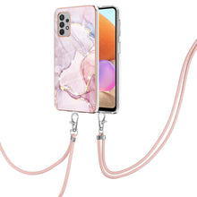 Load image into Gallery viewer, Electroplating Marble Pattern IMD TPU Shockproof Case with Neck Lanyard, For Samsung Galaxy A32 4G EU Version, For Samsung Galaxy A32 5G, For Samsung Galaxy A52 5G / 4G, For Samsung Galaxy A72 5G / 4G