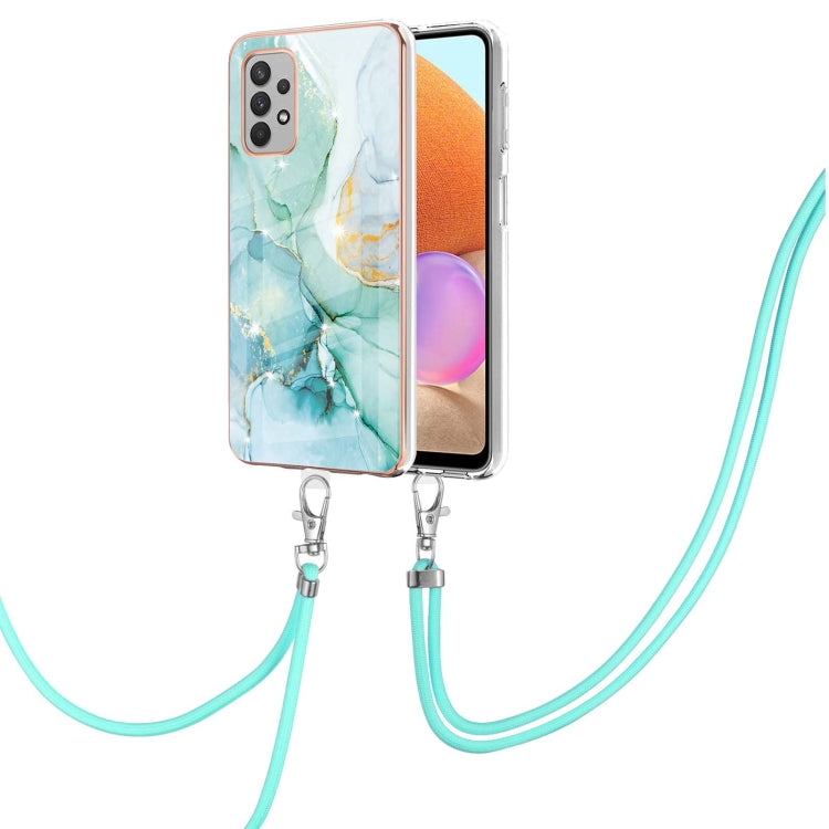 Electroplating Marble Pattern IMD TPU Shockproof Case with Neck Lanyard, For Samsung Galaxy A32 4G EU Version, For Samsung Galaxy A32 5G, For Samsung Galaxy A52 5G / 4G, For Samsung Galaxy A72 5G / 4G