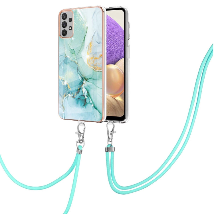 Electroplating Marble Pattern IMD TPU Shockproof Case with Neck Lanyard, For Samsung Galaxy A32 4G EU Version, For Samsung Galaxy A32 5G, For Samsung Galaxy A52 5G / 4G, For Samsung Galaxy A72 5G / 4G
