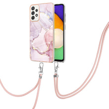 Load image into Gallery viewer, Electroplating Marble Pattern IMD TPU Shockproof Case with Neck Lanyard, For Samsung Galaxy A32 4G EU Version, For Samsung Galaxy A32 5G, For Samsung Galaxy A52 5G / 4G, For Samsung Galaxy A72 5G / 4G