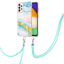 Load image into Gallery viewer, Electroplating Marble Pattern IMD TPU Shockproof Case with Neck Lanyard, For Samsung Galaxy A32 4G EU Version, For Samsung Galaxy A32 5G, For Samsung Galaxy A52 5G / 4G, For Samsung Galaxy A72 5G / 4G