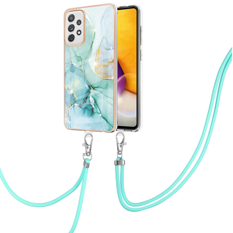 Electroplating Marble Pattern IMD TPU Shockproof Case with Neck Lanyard, For Samsung Galaxy A32 4G EU Version, For Samsung Galaxy A32 5G, For Samsung Galaxy A52 5G / 4G, For Samsung Galaxy A72 5G / 4G