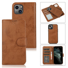 Load image into Gallery viewer, Retro 2 in 1 Detachable Magnetic Horizontal Flip TPU + PU Leather Case with Holder &amp; Card Slots &amp; Photo Frame &amp; Wallet, For iPhone 13 mini, For iPhone 13, For iPhone 13 Pro, For iPhone 13 Pro Max