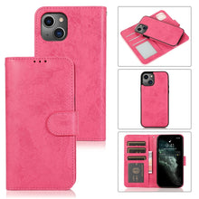 Load image into Gallery viewer, Retro 2 in 1 Detachable Magnetic Horizontal Flip TPU + PU Leather Case with Holder &amp; Card Slots &amp; Photo Frame &amp; Wallet, For iPhone 13 mini, For iPhone 13, For iPhone 13 Pro, For iPhone 13 Pro Max