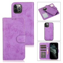 Load image into Gallery viewer, Retro 2 in 1 Detachable Magnetic Horizontal Flip TPU + PU Leather Case with Holder &amp; Card Slots &amp; Photo Frame &amp; Wallet, For iPhone 13 mini, For iPhone 13, For iPhone 13 Pro, For iPhone 13 Pro Max