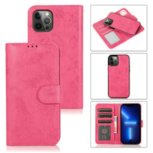 Load image into Gallery viewer, Retro 2 in 1 Detachable Magnetic Horizontal Flip TPU + PU Leather Case with Holder &amp; Card Slots &amp; Photo Frame &amp; Wallet, For iPhone 13 mini, For iPhone 13, For iPhone 13 Pro, For iPhone 13 Pro Max