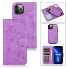 Load image into Gallery viewer, Retro 2 in 1 Detachable Magnetic Horizontal Flip TPU + PU Leather Case with Holder &amp; Card Slots &amp; Photo Frame &amp; Wallet, For iPhone 13 mini, For iPhone 13, For iPhone 13 Pro, For iPhone 13 Pro Max