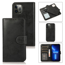 Load image into Gallery viewer, Retro 2 in 1 Detachable Magnetic Horizontal Flip TPU + PU Leather Case with Holder &amp; Card Slots &amp; Photo Frame &amp; Wallet, For iPhone 13 mini, For iPhone 13, For iPhone 13 Pro, For iPhone 13 Pro Max