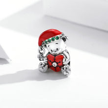 Load image into Gallery viewer, S925 Sterling Silver Christmas Bear Beads DIY Bracelet Necklace Accessories, SCC2035
