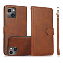Load image into Gallery viewer, Calf Texture 2 in 1 Detachable Magnetic Back Cover Horizontal Flip Leather Case with Holder &amp; Card Slots &amp; Wallet &amp; Photo Frame, For iPhone 13 mini, For iPhone 13, For iPhone 13 Pro, For iPhone 13 Pro Max